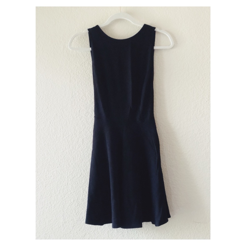 Backless Black Skater Dress